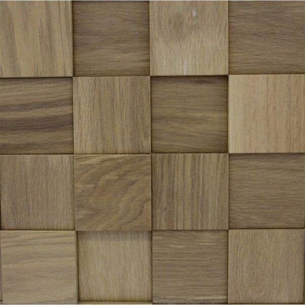 Мозаика и 3D панели из дерева Da Vinci 1014 Квадраты шахматные Дуб спокойный 588x588